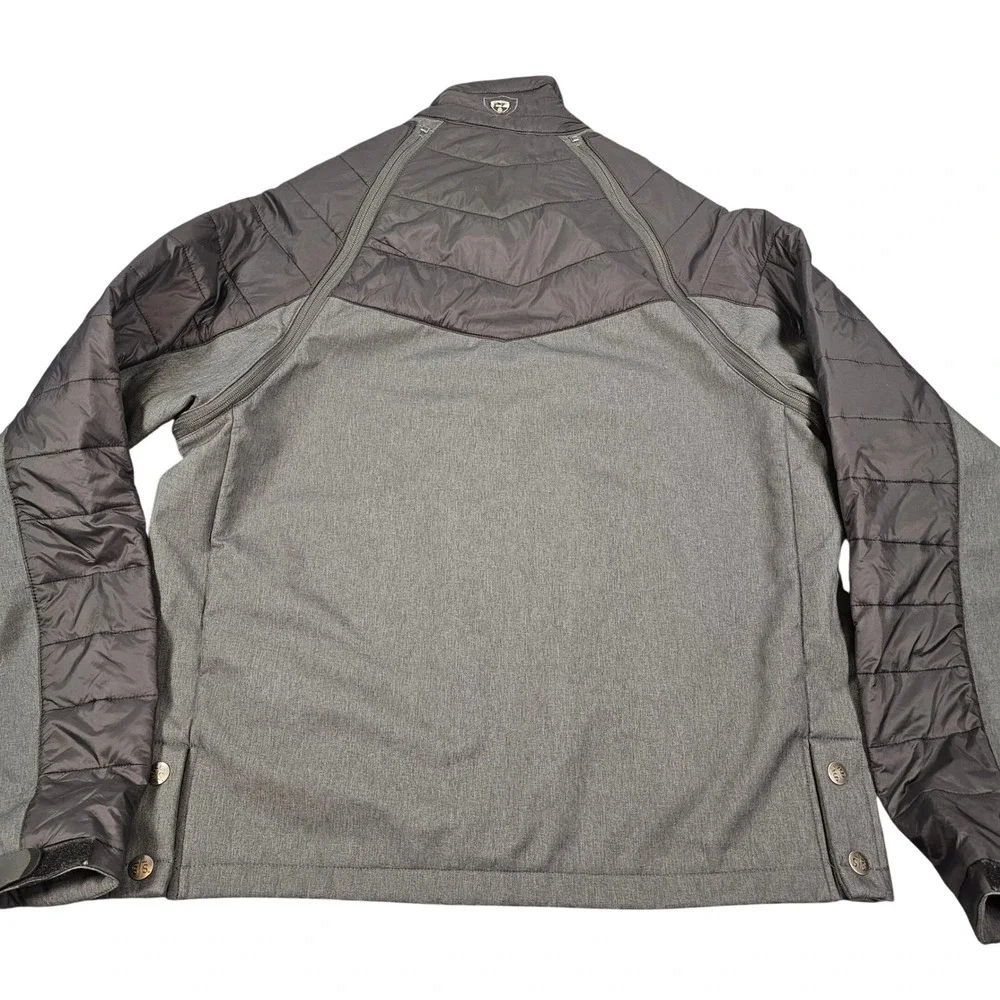 STS Ranchwear Mens Medium Gray Quilted Lined Full Zip Jacket